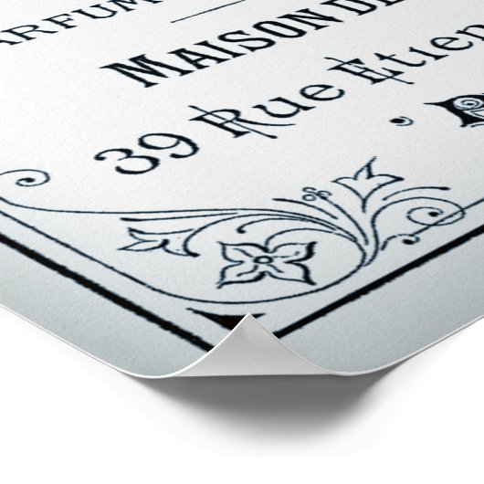 Vintages Pariser Parfum Poster (Ecke)