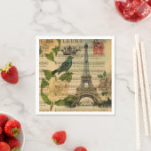 Vintages Pariser Party Botanischer Eiffelturm Serviette (Beispiel)