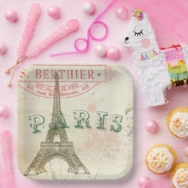 Vintages Pariser Party Pappteller