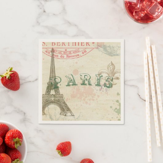 Vintages Pariser Party Serviette (Beispiel)