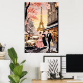 Vintages Pariser Poster (Heimbüro)