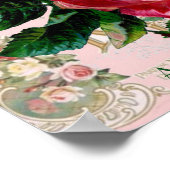 Vintages Pariser Rosenposter Poster (Ecke)