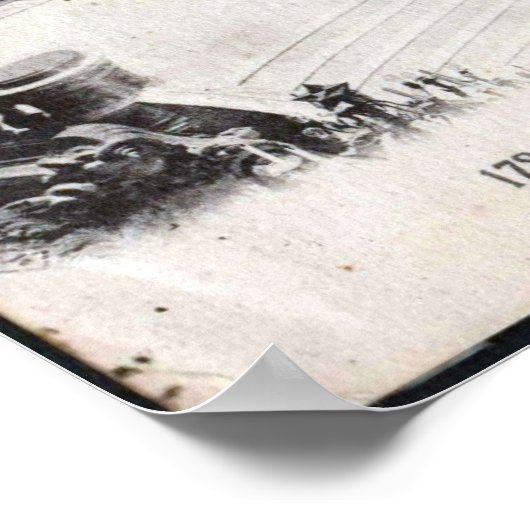 Vintages Pariser Treppenposter Poster (Ecke)