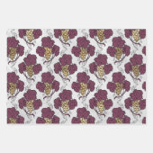 Vintages Pariser Weinmuseum Burgund und Gold Geschenkpapier Set (Vorderseite 2)