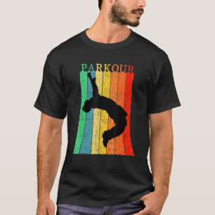 Vintages Parkour Ninja City Free Running Jumping P T-Shirt