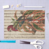 Vintages Parrot und tropische Blätter Seidenpapier (Handwerk)