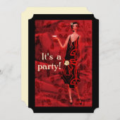 Vintages Party der 20er Jahre Einladung (Vorne/Hinten)