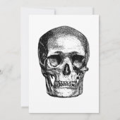 Vintages Party der Creepy Skull Adulween Halloween Einladung (Rückseite)