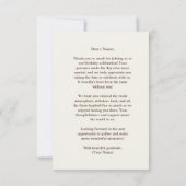 Vintages Party der Geburtstagskette Dankeskarte (Rückseite)