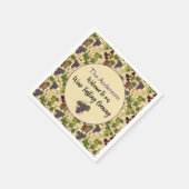 Vintages Party der Weinverkostung Gemustert Serviette (Ecke)