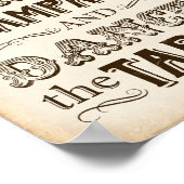 Vintages Party DRINK CHAMPAGNE Beschriftung Poster (Ecke)