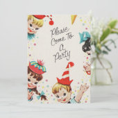 Vintages Party Einladung (Stehend Vorderseite)