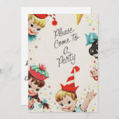 Vintages Party Einladung (Vorne/Hinten)