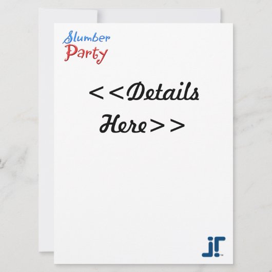 Vintages Party Einladung (Rückseite)