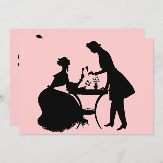 Vintages Party Einladung (Vorne/Hinten)