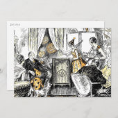 Vintages Party feiert altmodisches Halloween Einladung (Vorne/Hinten)