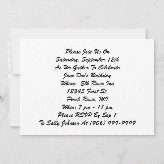 Vintages Party Freunde jeder Feier Einladung (Rückseite)