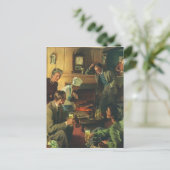 Vintages Party für Familien, Kochstähle Drink Bier Einladungspostkarte (Stehend Vorderseite)