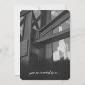 Vintages Party für Hochhäuser Einladung (Vorderseite)