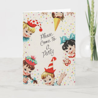 Vintages Party für Kinder Einladung