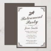 Vintages Party für Lady Shoe Retirement Einladung (Vorne/Hinten)