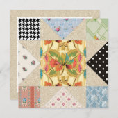 Vintages Party für Quilt Housewarming im Landstil Einladung (Vorne/Hinten)