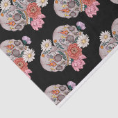 Vintages Party für Zuckerschädel Seidenpapier (Ausschnitt)