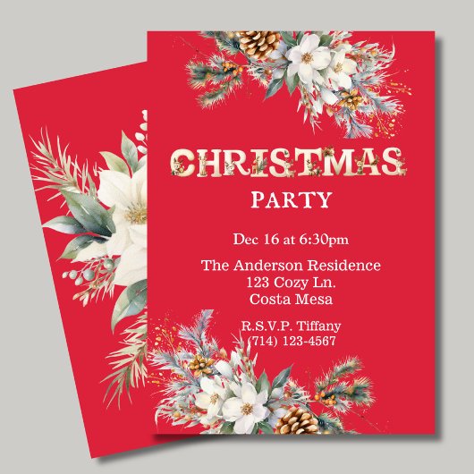 Vintages Party in Rot und Weiß Grün Einladung