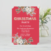 Vintages Party in Rot und Weiß Grün Einladung (Stehend Vorderseite)