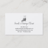 Vintages Party Kleid Vintag Bekleidungsgeschäft Visitenkarte (Rückseite)