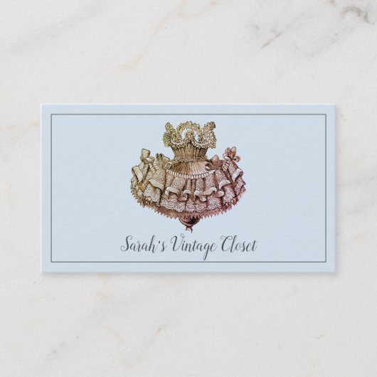 Vintages Party Kleid Vintag Bekleidungsgeschäft Visitenkarte (Vorderseite)