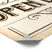 Vintages Party OPEN BAR signieren Poster (Ecke)