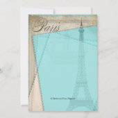 Vintages Party Paris Masquerade Einladung (Rückseite)