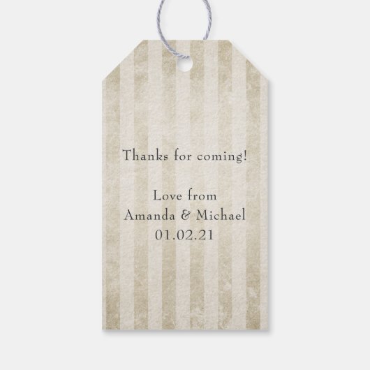 Vintages Party Shabby-Chic Geschenkanhänger (Rückseite)