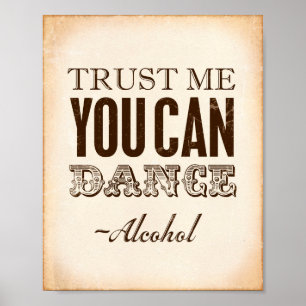 Vintages Party VERTRAUEN SIE MICH, DASS SIE Signat Poster