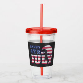 Vintages Party vom 4. Juli Acryltrinkbecher