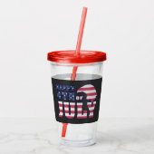 Vintages Party vom 4. Juli Acryltrinkbecher (Rückseite)