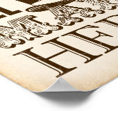 Vintages Party Zeichen / Wir sind alle tot Poster (Ecke)