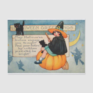 Vintages Partygewebe der schwarzen Katze Seidenpapier