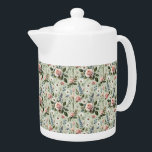 Vintages Pastell-florales botanisches Muster<br><div class="desc">Dieses Vintage Blumenmuster zeichnet die zeitlose Schönheit botanischer Illustrationen mit einer sanften, romantischen Touch auf. Mit feinen, blüten Rose, weißen Gänseblümchen, Lavendelfrüchten und blauen Wildblumen ist die Komposition Set vor einem sanften, weichen grünen Hintergrund, der den natürlichen Charme jeder Blüte erhöht. Die Farbpalette fügt sich harmonisch in die Pastellfarben ein...</div>