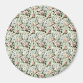 Vintages Pastell-florales botanisches Muster Magnet (Vorne)