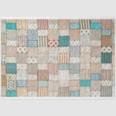 Vintages Patchwork Blumenmuster Dekoupage Seidenpapier (Vorderseite)
