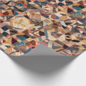 Vintages Patchwork Crazy Quilt Muster Geschenkpapier (Ecke)