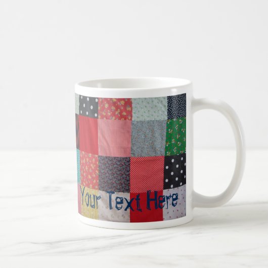 Vintages Patchwork-Design farbig Kaffeetasse (Rechts)