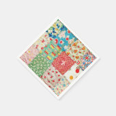 Vintages Patchwork Druckpapier Napkins Serviette (Ecke)