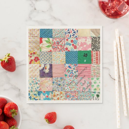 Vintages Patchwork Druckpapier Napkins Serviette (Beispiel)