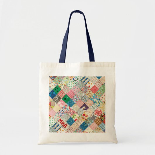 Vintages Patchwork Drucktasche Tragetasche (Vorne)