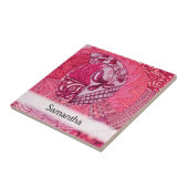 Vintages Patchwork - Hot rosa Fliese (Seite)