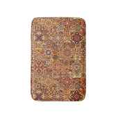 Vintages Patchwork mit Blumenmandalaelementen Badematte (Vorderseite Vertikal)