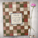Vintages Patchwork Print Rustic Reds Puzzle<br><div class="desc">Personalisieren Sie dieses Vintage Patchwork gemustert mit Ihrem eigenen Text für ein einzigartiges Geschenk. Erschaffen in dunklen Rot-,  Creme- und Brauntönen für einen rustikalen Look mit Imitaten zag stich Details. Sweet-Artikel für Quilter,  Nahtlose oder alle,  die einen Geschmack für gute Puzzle-Herausforderungen haben.</div>